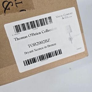 Visual Comfort NEW Bryant Sconce in Bronze NO SHADE TOB2002BZ